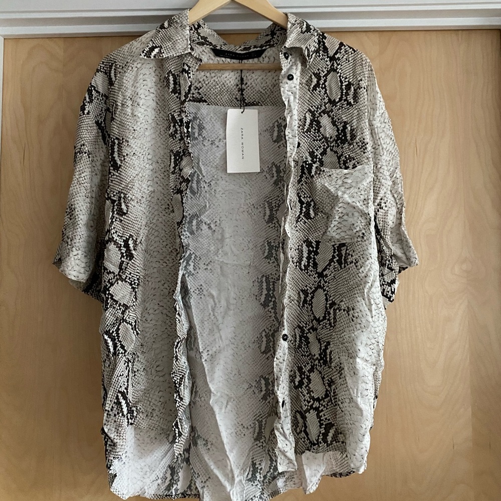 Brand New Snake Print shirt from ZARA. With tags.